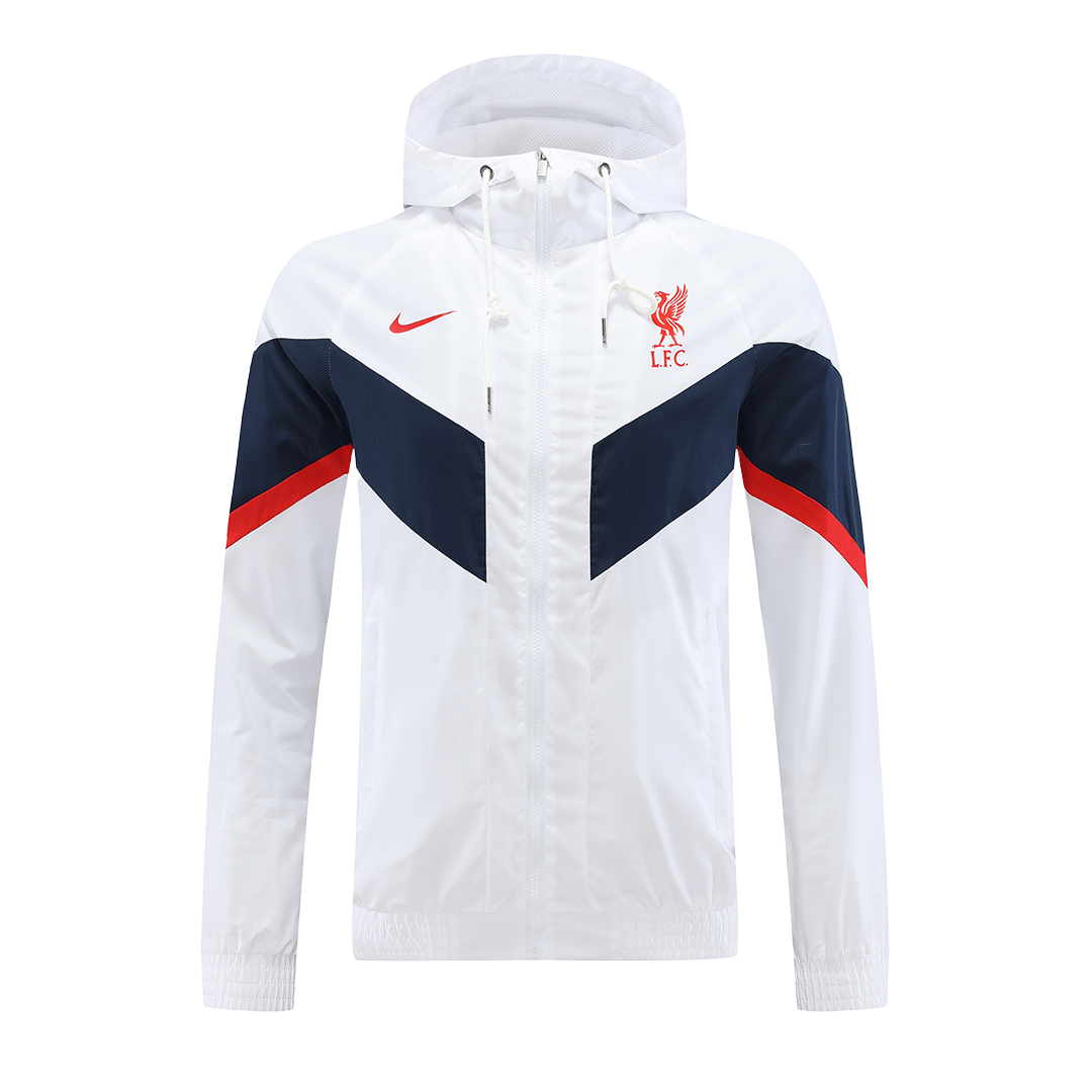 Liverpool Windbreaker Hoodie Jacket White 2022/23