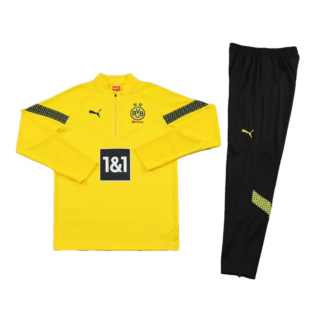 Borussia Dortmund Zipper Sweatshirt Kit(Top+Pants) Yellow 2022/23