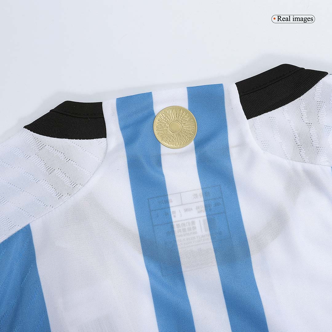 Argentina 3 Stars Champions Jersey Home Player Version World Cup 2022
