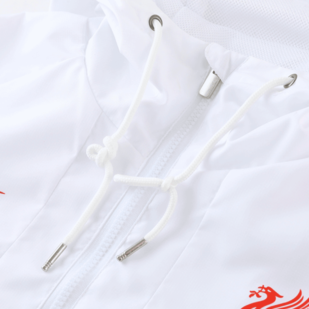 Liverpool Windbreaker Hoodie Jacket White 2022/23