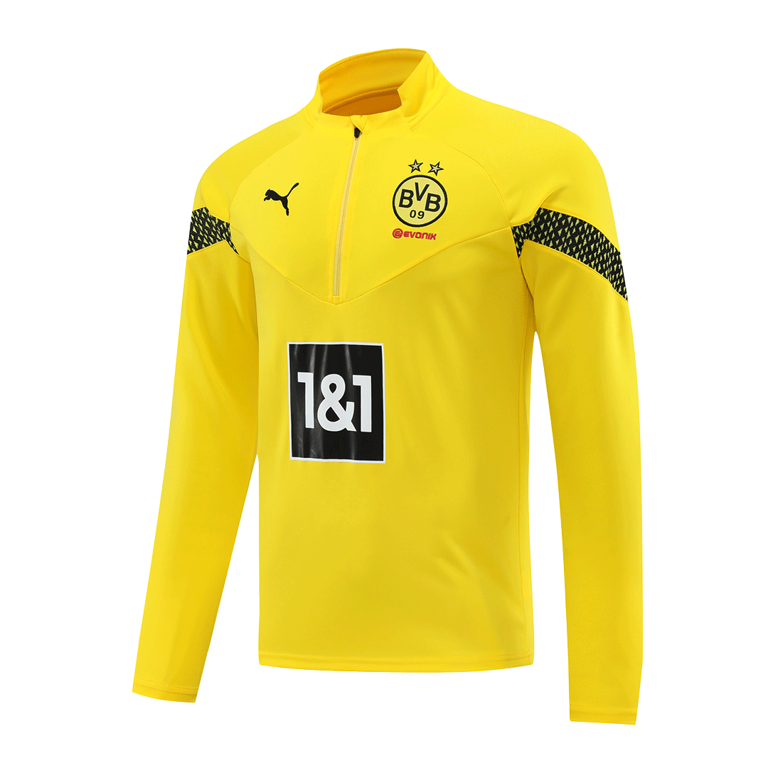 Borussia Dortmund Zipper Sweatshirt Kit(Top+Pants) Yellow 2022/23