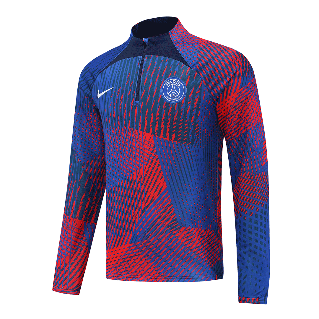 PSG Zipper Sweatshirt Kit(Top+Pants) Red & Blue 2022/23