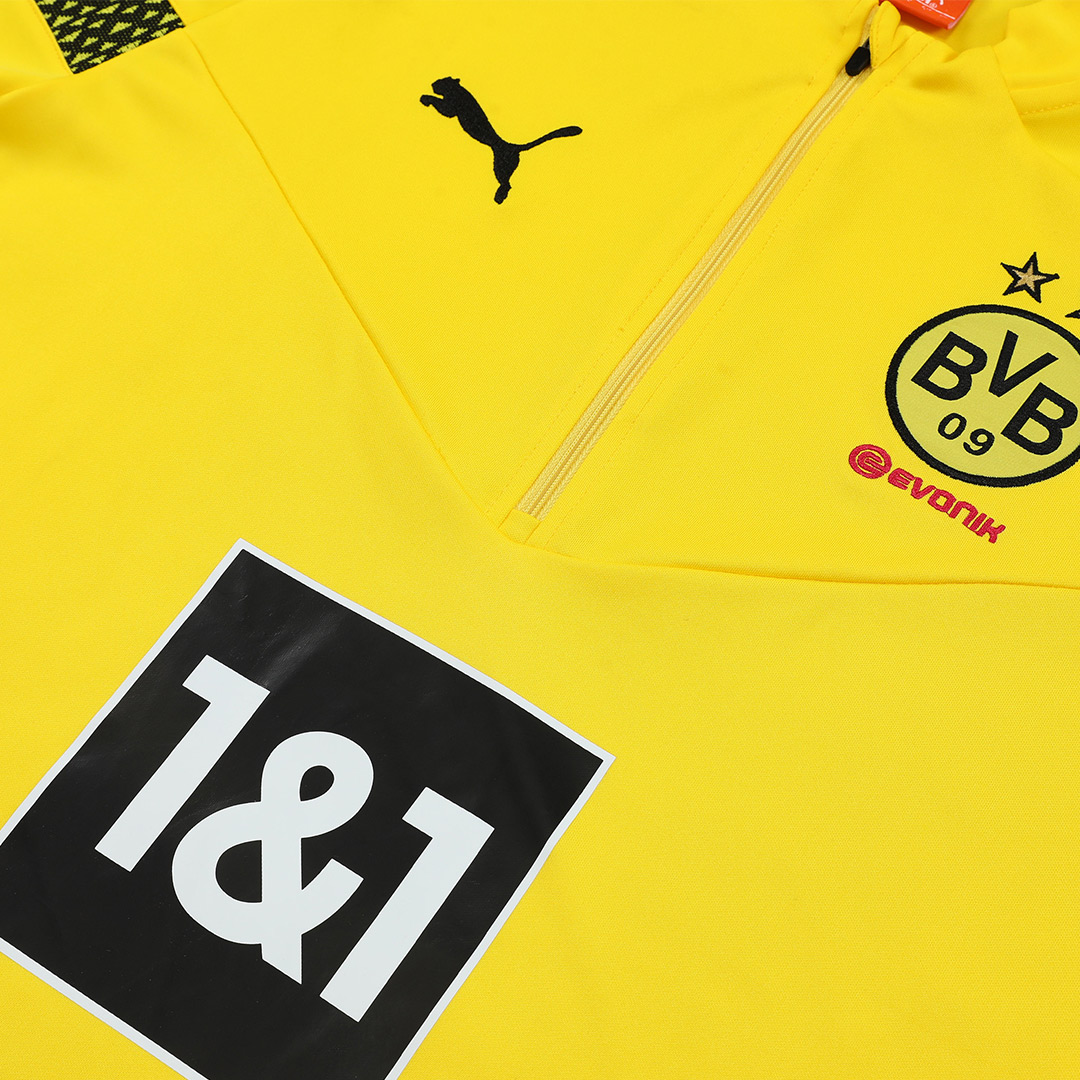 Borussia Dortmund Zipper Sweatshirt Kit(Top+Pants) Yellow 2022/23