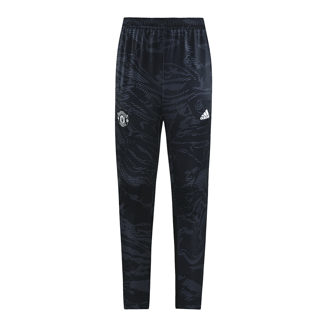 Manchester United Zipper Sweatshirt Kit(Top+Pants) Black 2022/23