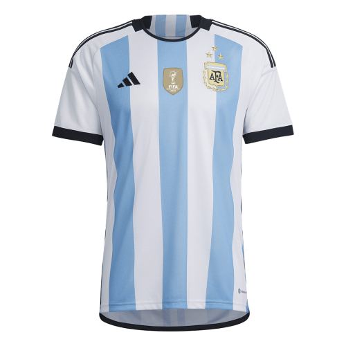 Argentina 3 Stars Jersey Home Kit(Jersey+Shorts) Replica World Cup 2022