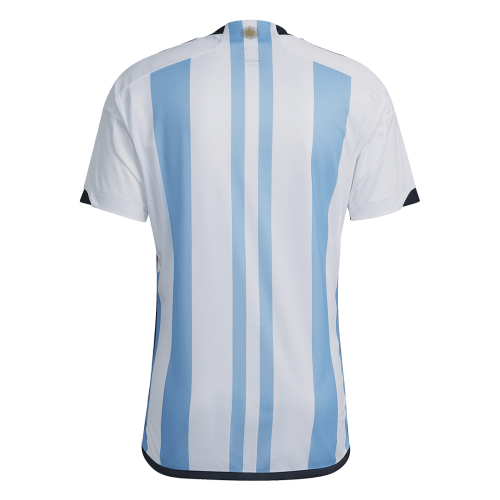 Argentina 3 Stars Jersey Home Whole Kit(Jersey+Shorts+Socks) Replica World Cup 2022