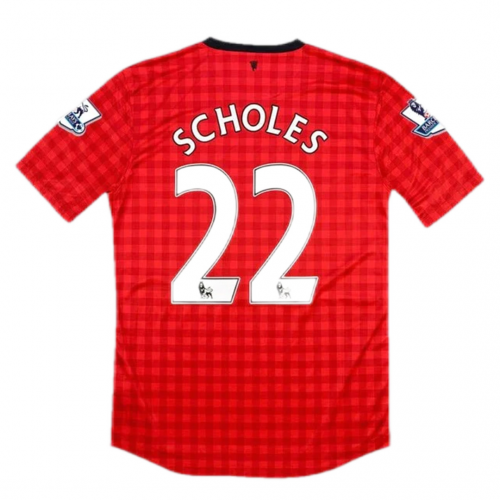 Manchester United SCHOLES #22 Retro Jersey Home 2012/13