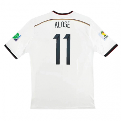 Germany KLOSE #11 Retro Jersey Home World Cup 2014