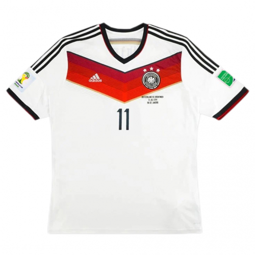 Germany KLOSE #11 Retro Jersey Home World Cup 2014