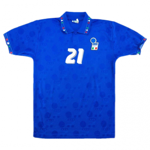 Italy ZOLA #21 Retro Jersey Home Replica World Cup 1994
