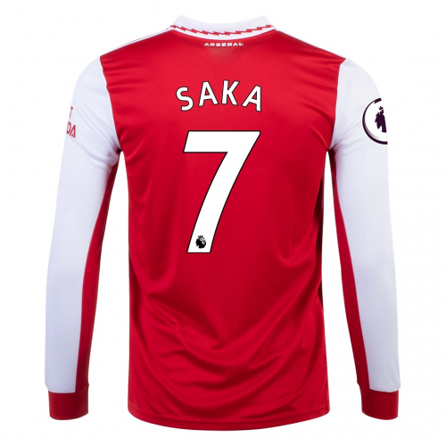 Arsenal Saka #7 Jersey Long Sleeve Home Replica 2022/23