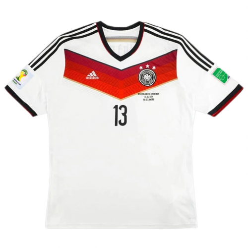 Germany MÜLLER #13 Retro Jersey Home Replica World Cup 2014
