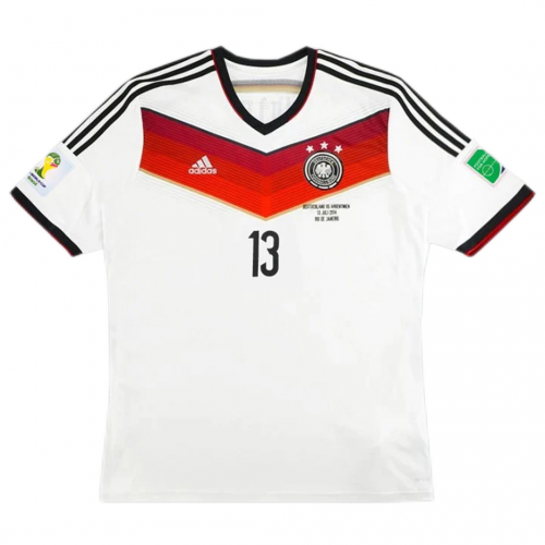 Germany MÜLLER #13 Retro Jersey Home World Cup 2014