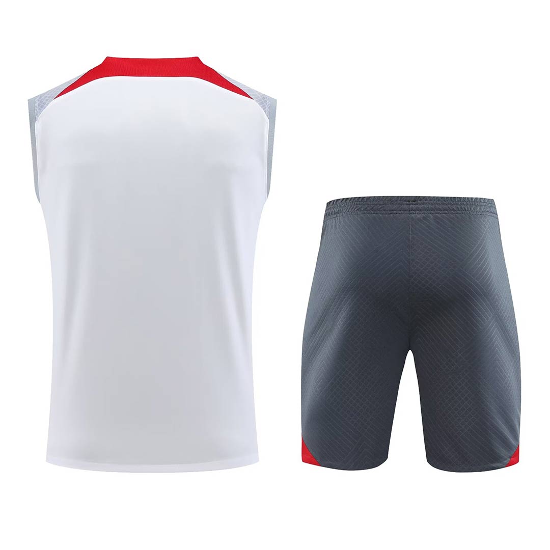 Liverpool Sleeveless Training Kit White 2023/24