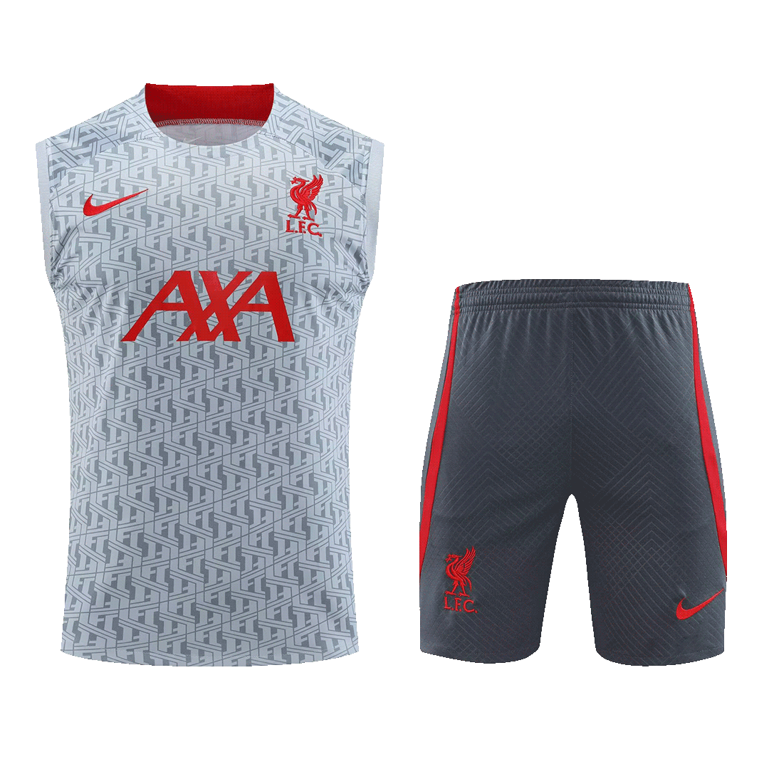 Liverpool Sleeveless Training Kit (Top+Shorts) Gray 2023/24