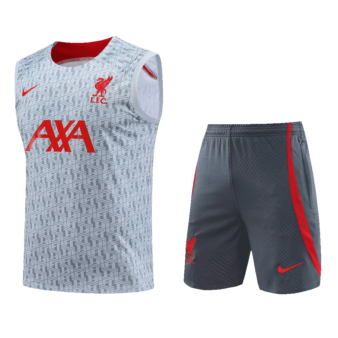 Liverpool Sleeveless Training Kit (Top+Shorts) Gray 2023/24