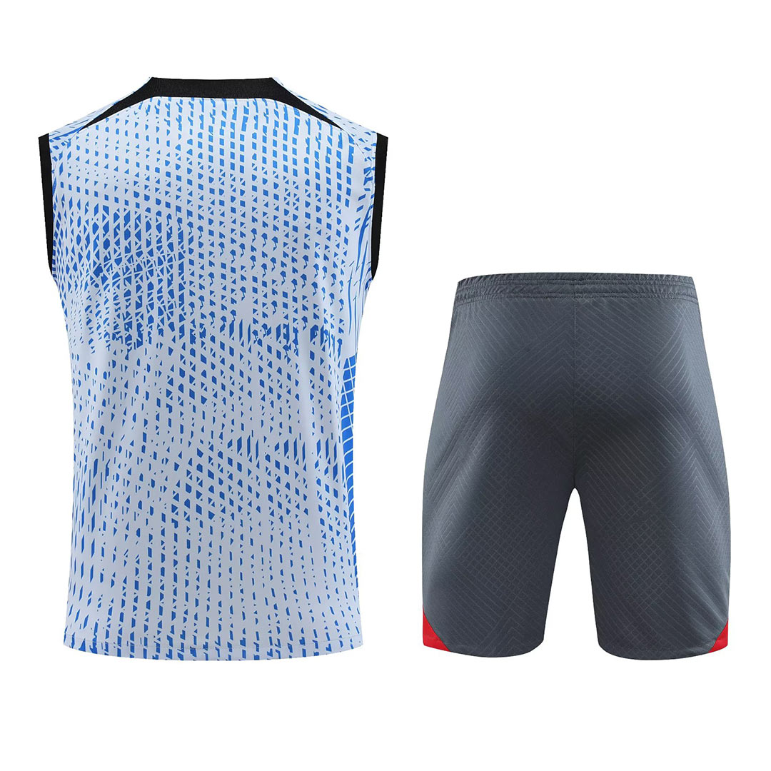 Liverpool Sleeveless Training Kit White&Blue 2023/24