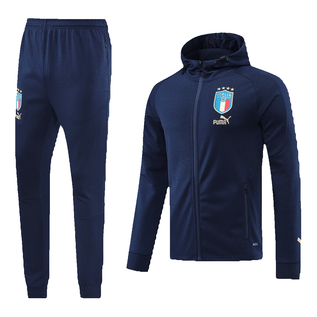 Italy Hoodie Sweatshirt Kit(Top+Pants) Navy 2022/23