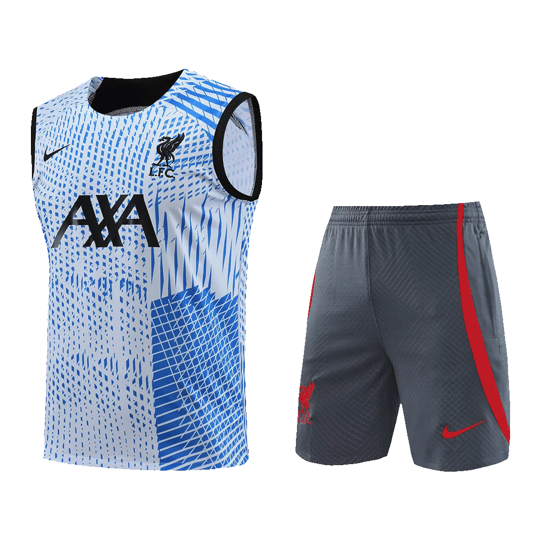 Liverpool Sleeveless Training Kit White&Blue 2023/24