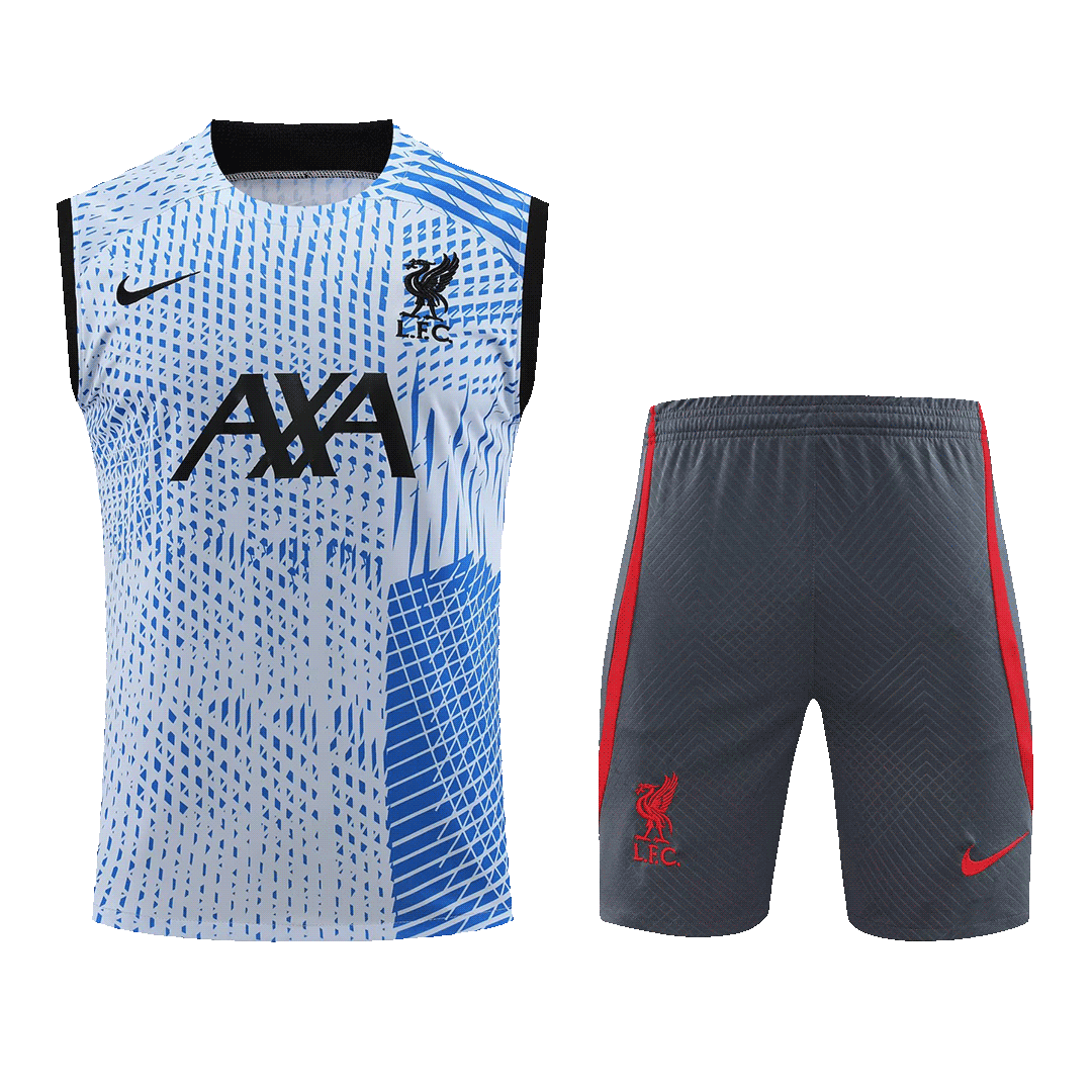 Liverpool Sleeveless Training Kit White&Blue 2023/24