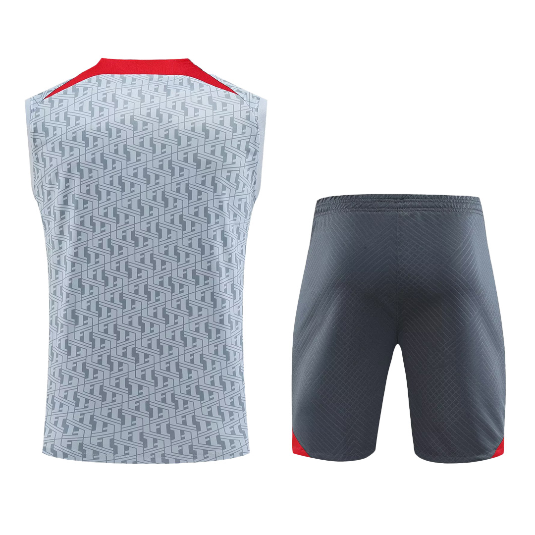 Liverpool Sleeveless Training Kit (Top+Shorts) Gray 2023/24