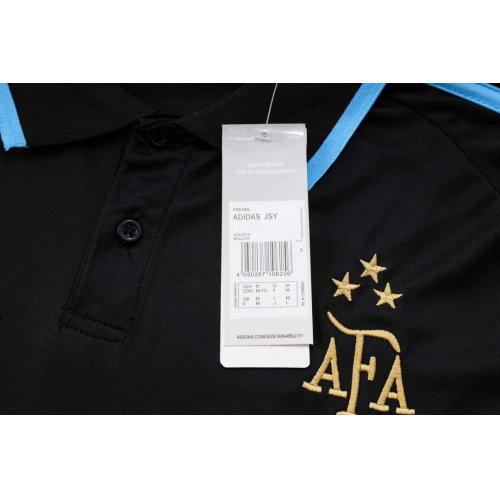 Argentina Polo Shirt Retro Version Black 2023