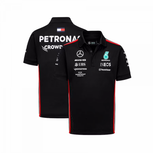 Mercedes AMG Petronas F1 Racing Team Polo - Black 2023