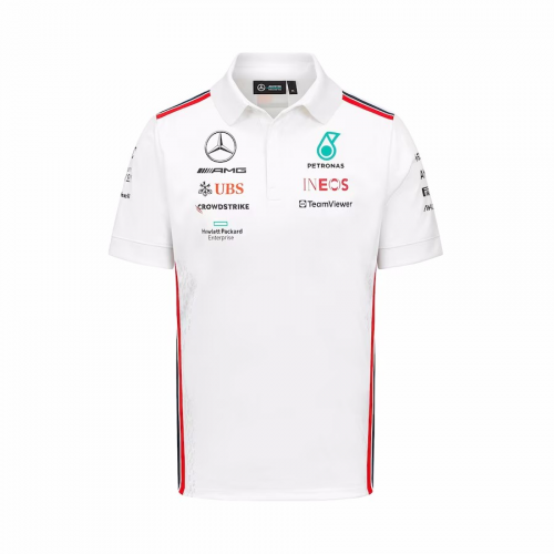 Mercedes AMG Petronas F1 Racing Team Polo - White 2023