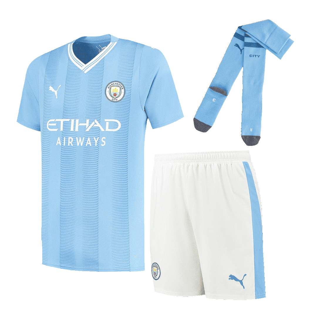 [Super Replica] Manchester City Home Whole Kit(Jersey+Shorts+Socks) 2023/24