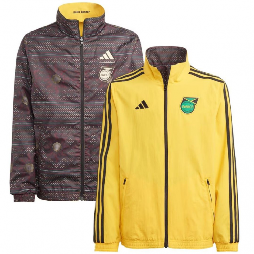Jamaica On-Field Anthem Full-Zip Reversible Team Jacket Yellow/Black 2023