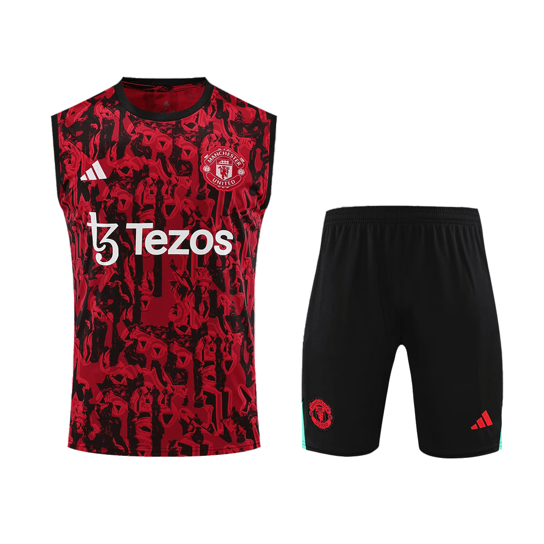 Manchester United Sleeveless Training Kit (Top+Shorts) 2023/24