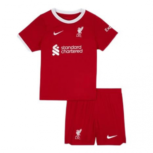 Discount Kids Liverpool Home Jersey Kit 2023/24