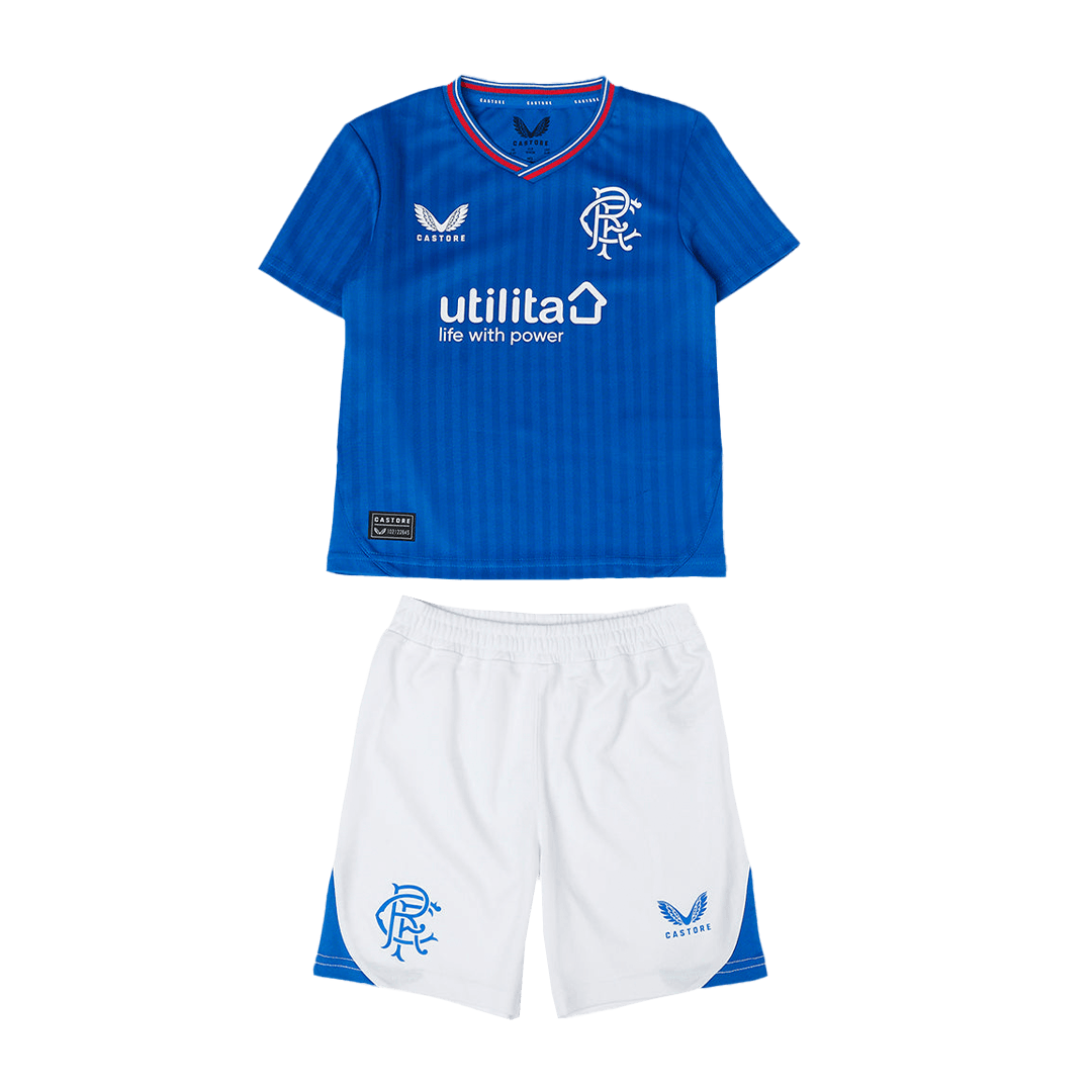 Kids Glasgow Rangers Home Kit Jersey+Shorts 2023/24