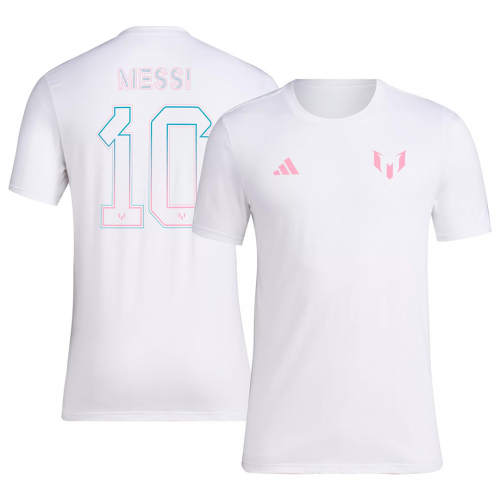 Inter Miami Messi Printing T-Shirt White 2023