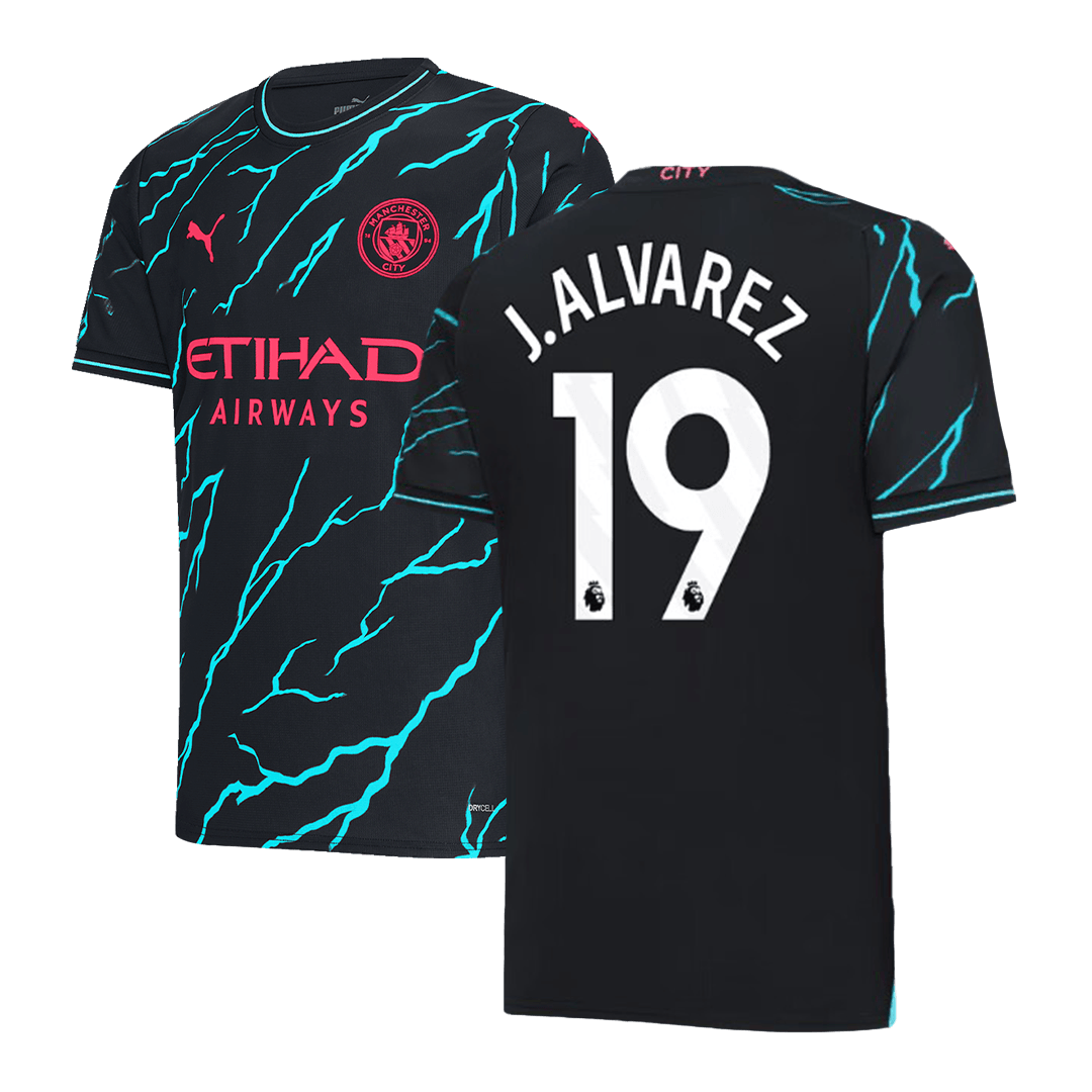J.ALVAREZ #19 Manchester City Third Away Jersey 2023/24