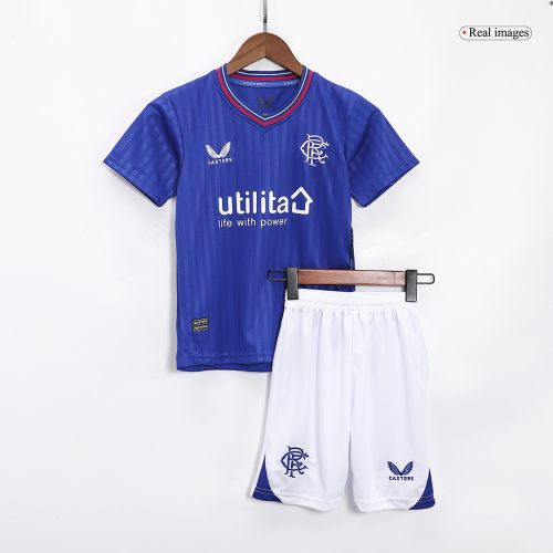 Kids Glasgow Rangers Home Kit Jersey+Shorts 2023/24