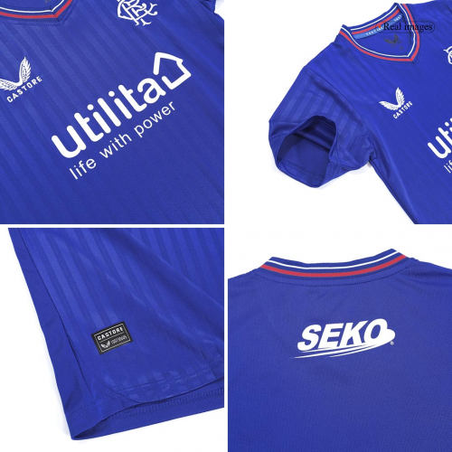 Kids Glasgow Rangers Home Kit Jersey+Shorts 2023/24