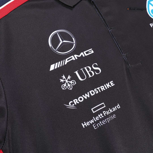 Mercedes AMG Petronas F1 Racing Team Polo - Black 2023