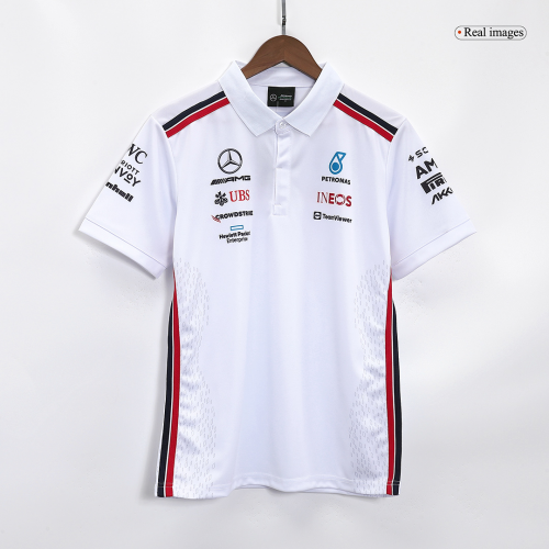 Mercedes AMG Petronas F1 Racing Team Polo - White 2023