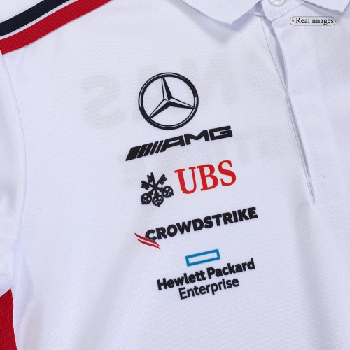 Mercedes AMG Petronas F1 Racing Team Polo - White 2023