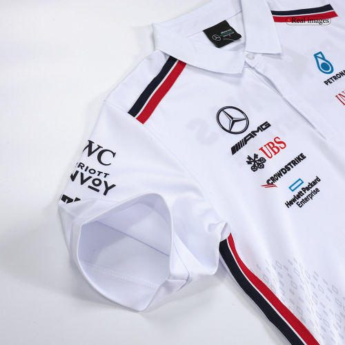 Mercedes AMG Petronas F1 Racing Team Polo - White 2023