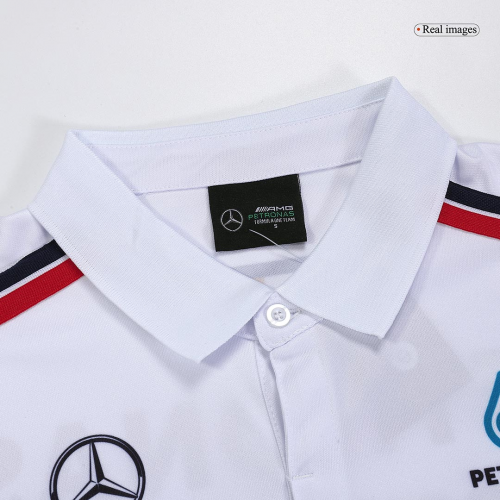 Mercedes AMG Petronas F1 Racing Team Polo - White 2023