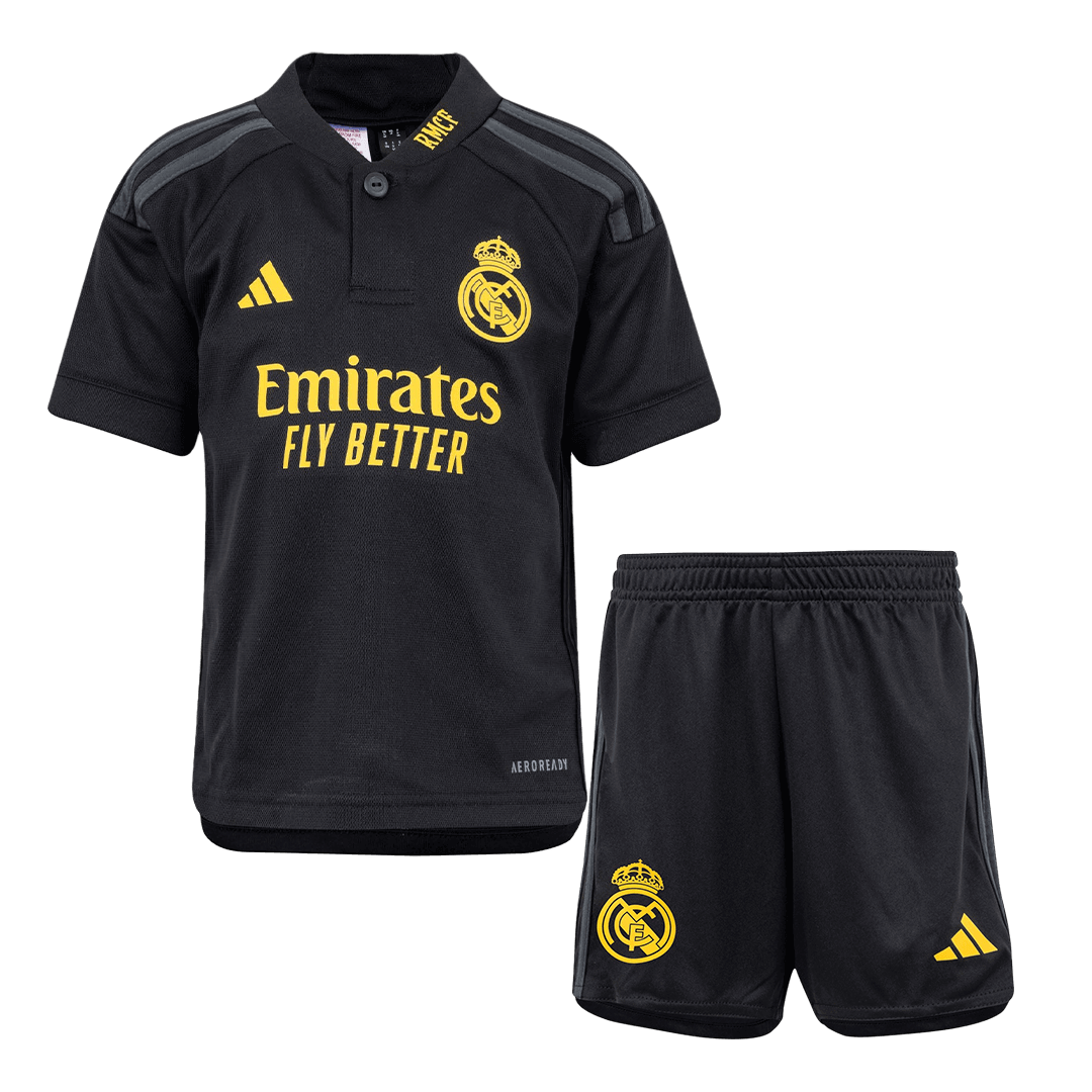 Kids Real Madrid Third Away Whole Kit Jersey+Shorts+Socks 2023/24