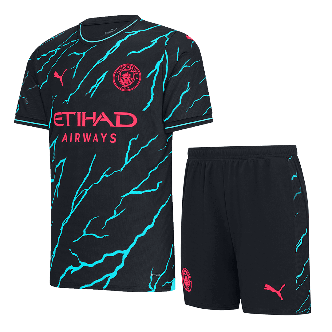 Manchester City Third Away Kit Jersey+Shorts 2023/24
