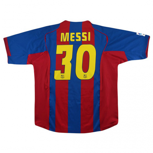 Barcelona Messi #30 Retro Jersey Home 2004/05