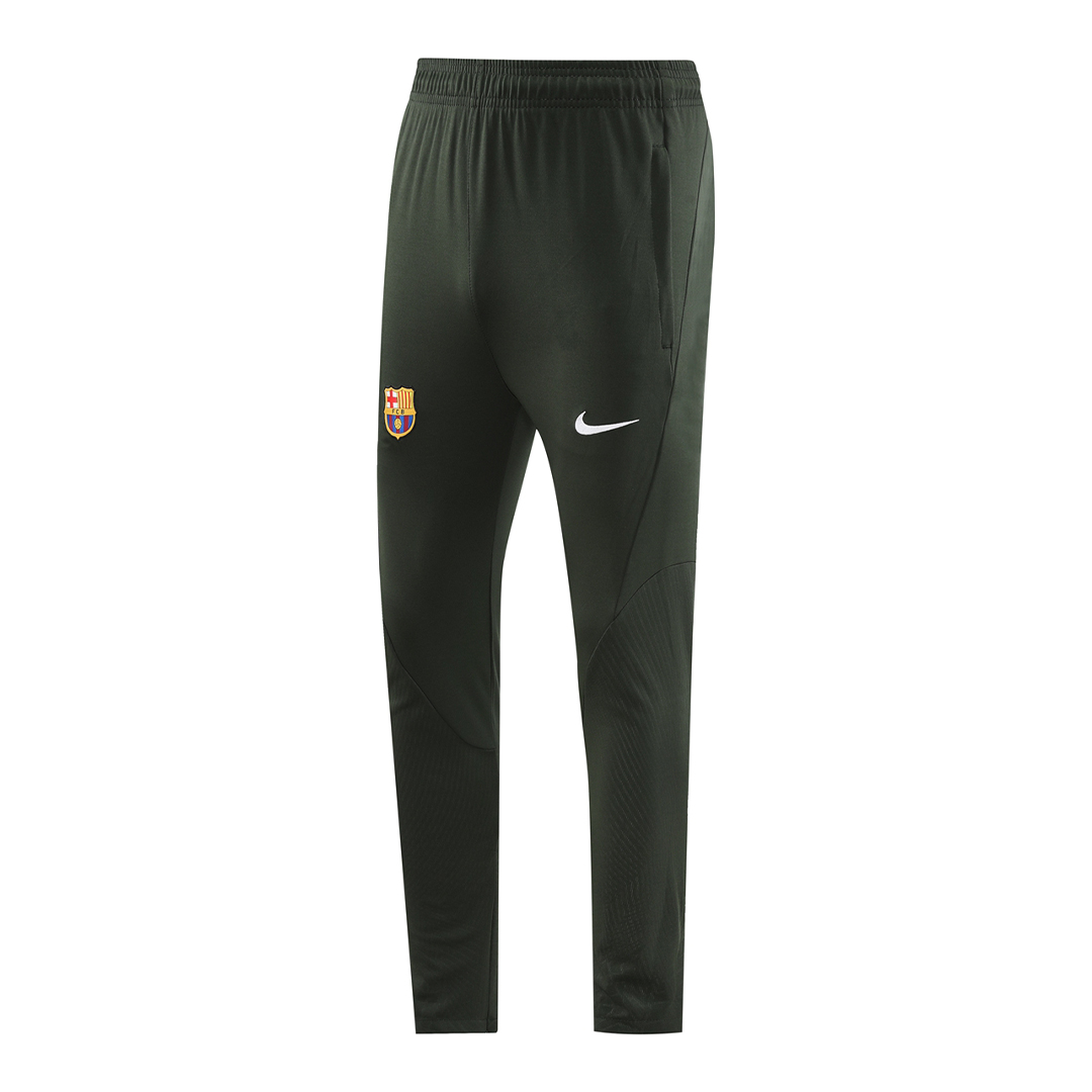 Barcelona Zipper Sweatshirt Kit(Top+Pants) Green 2023/24