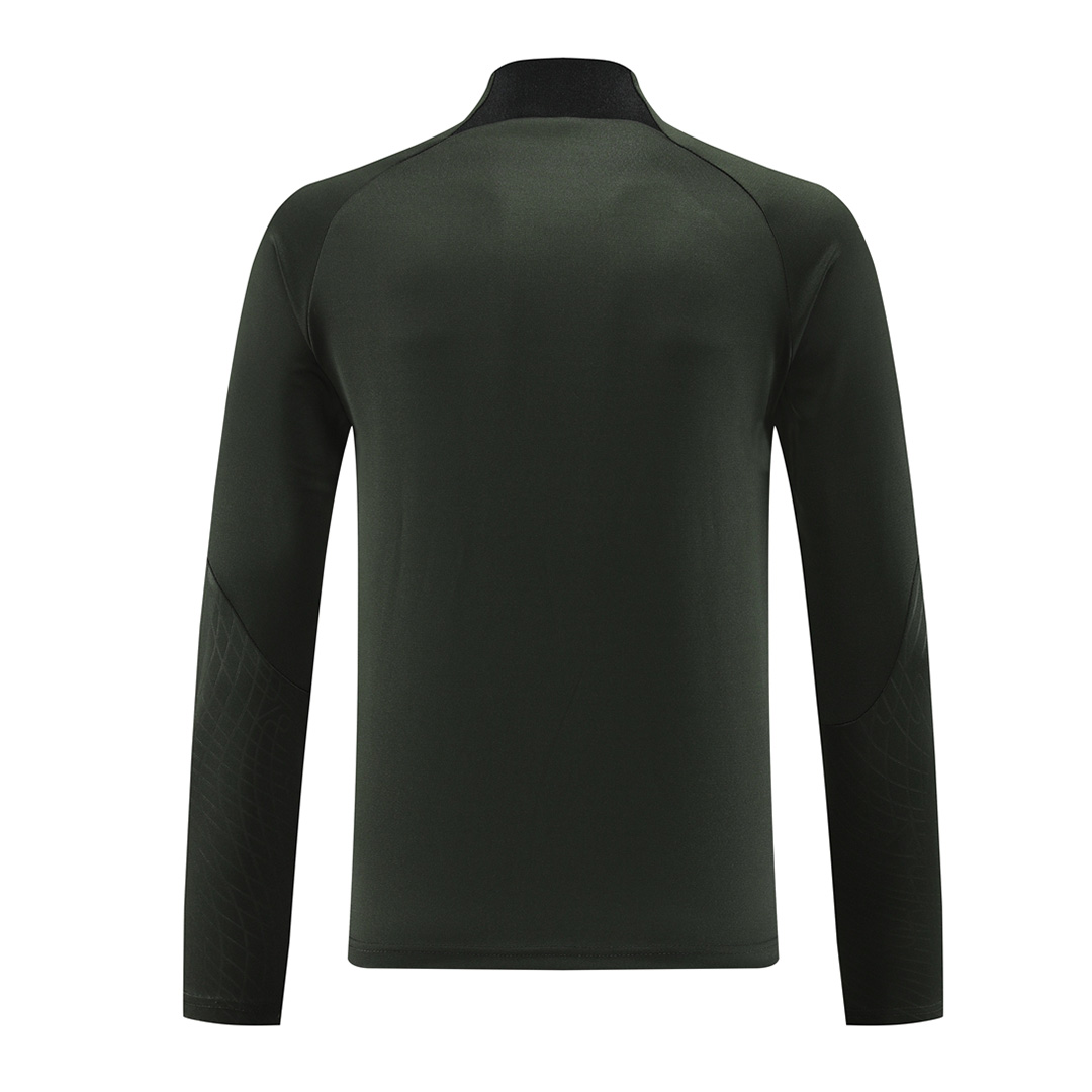 Barcelona Zipper Sweatshirt Kit(Top+Pants) Green 2023/24