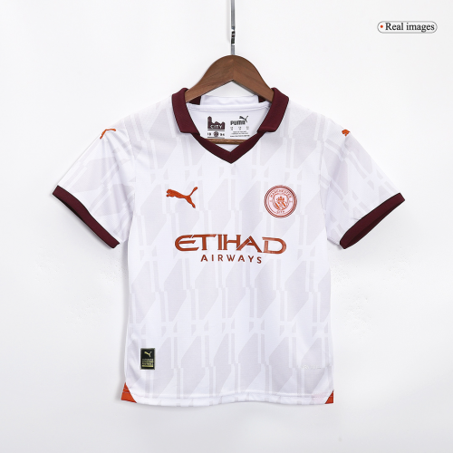 Kids Manchester City Away Kit(Jersey+Shorts) 2023/24