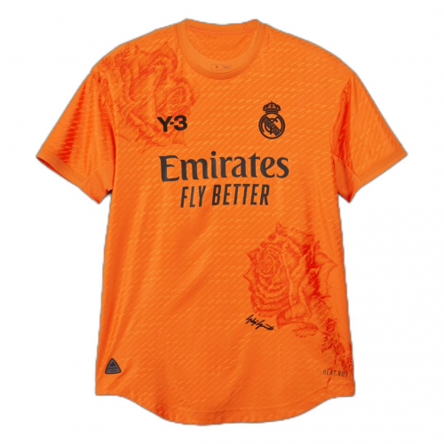 Real Madrid Y-3 Fourth Jersey Orange Player Version 2023/24