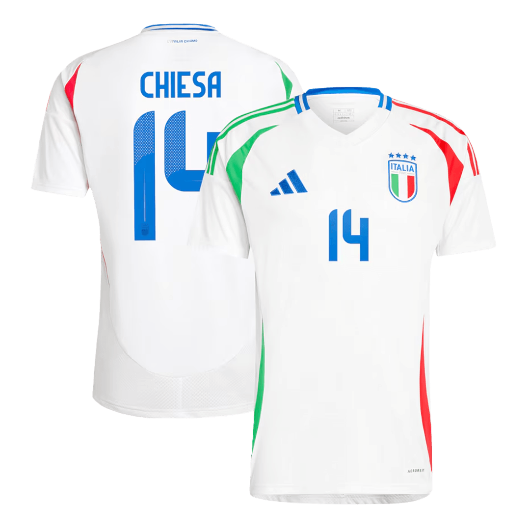 CHIESA #14 Italy Away Jersey Euro 2024